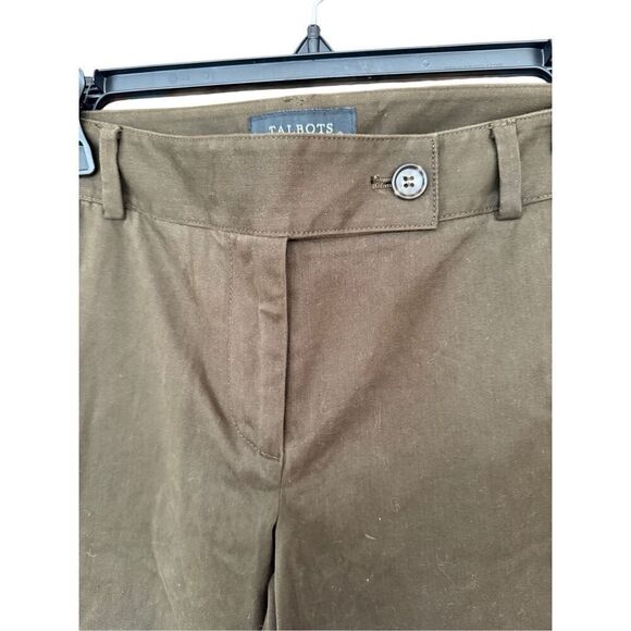 NWT Talbots Womens Brown Signature Flat Front Straight Leg Chino Pants Size 6 - Picture 6 of 14